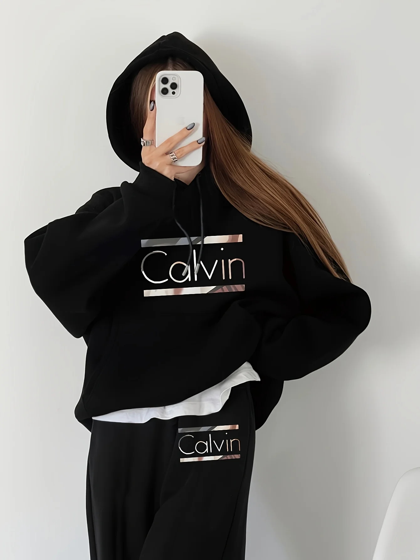 2026 Letter Printed Women's Tracksuit Quality Two Piece Set for Women Fashion Jogging Sweatshirt Suit Drawstring Sports Daily