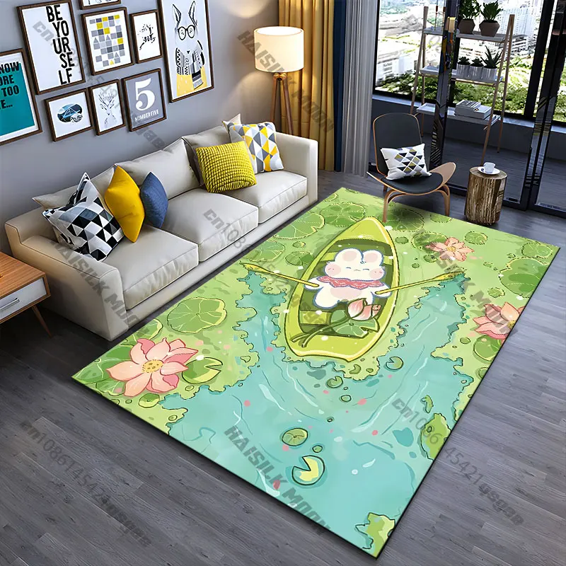 Relaxing boat ride scenery carpet Yoga living room room decor children's crawling mat doormat area rug games mat