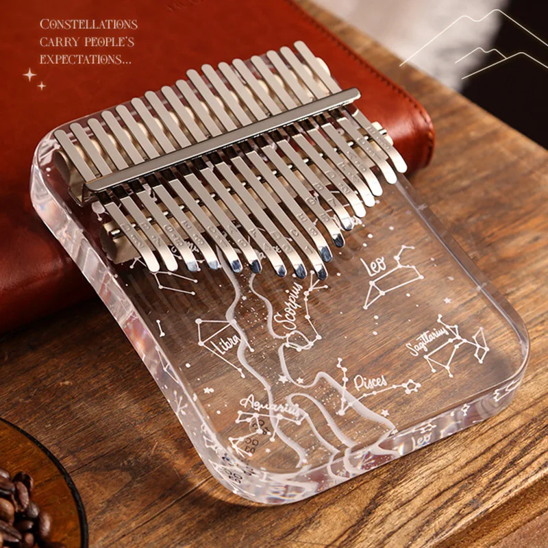 HLURU Kalimba 17 21 key Professional Thumb Piano 17 21 key kalimba Acrylic Thumb Piano Keyboard Musical Instrument