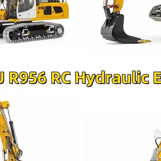 

LR956 LESU 1/14 RC Hydraulic Excavator Metal 3 Arms Remote Control Digger Model 4+3CH Valve Dual Pumps Light RTR PNP KIT Models