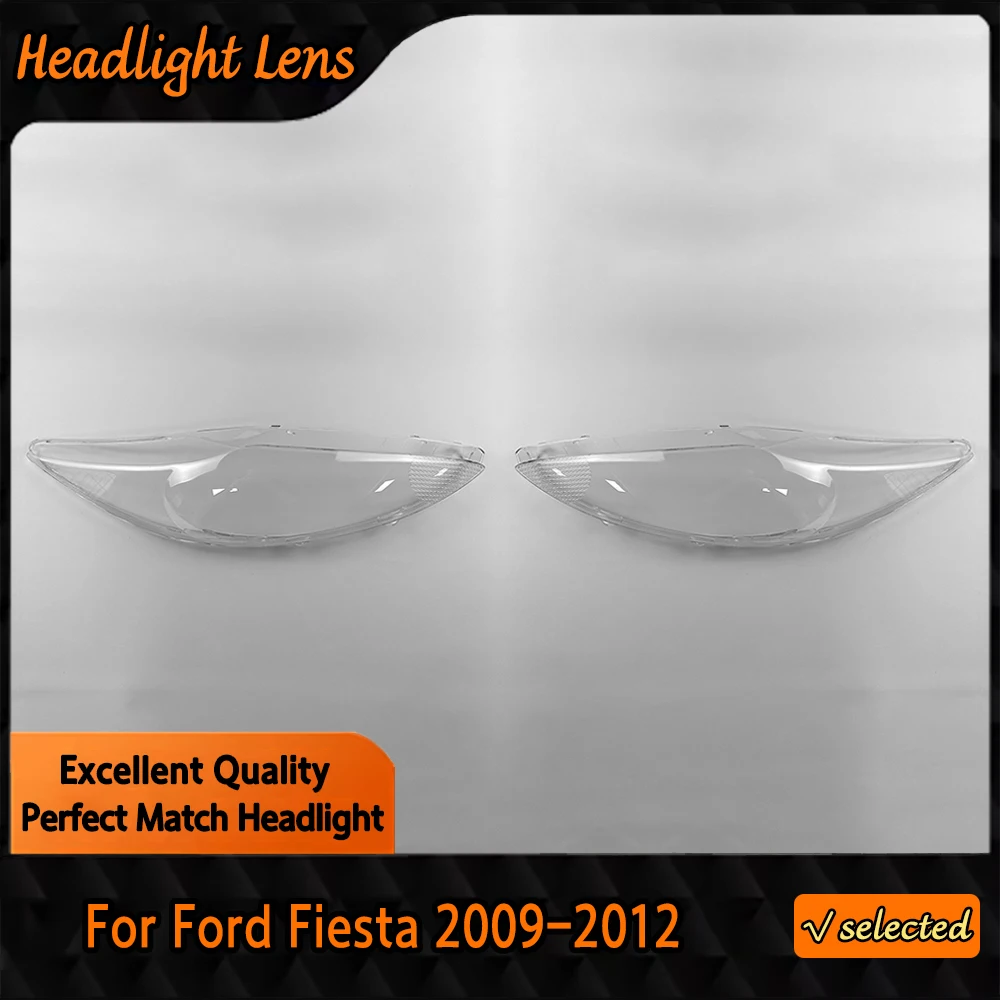 

Для Ford Fiesta 2009 2010 2011 2012, прозрачный корпус автомобиля, передние фары, крышка объектива, стеклянная крышка, абажур