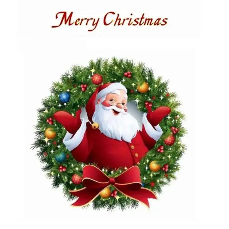 1PCS Christmas Santa Wall Stickers For Living Room Window Glass Stickers Decoration Home Self-Adhesive Wallpaper Santa Mural