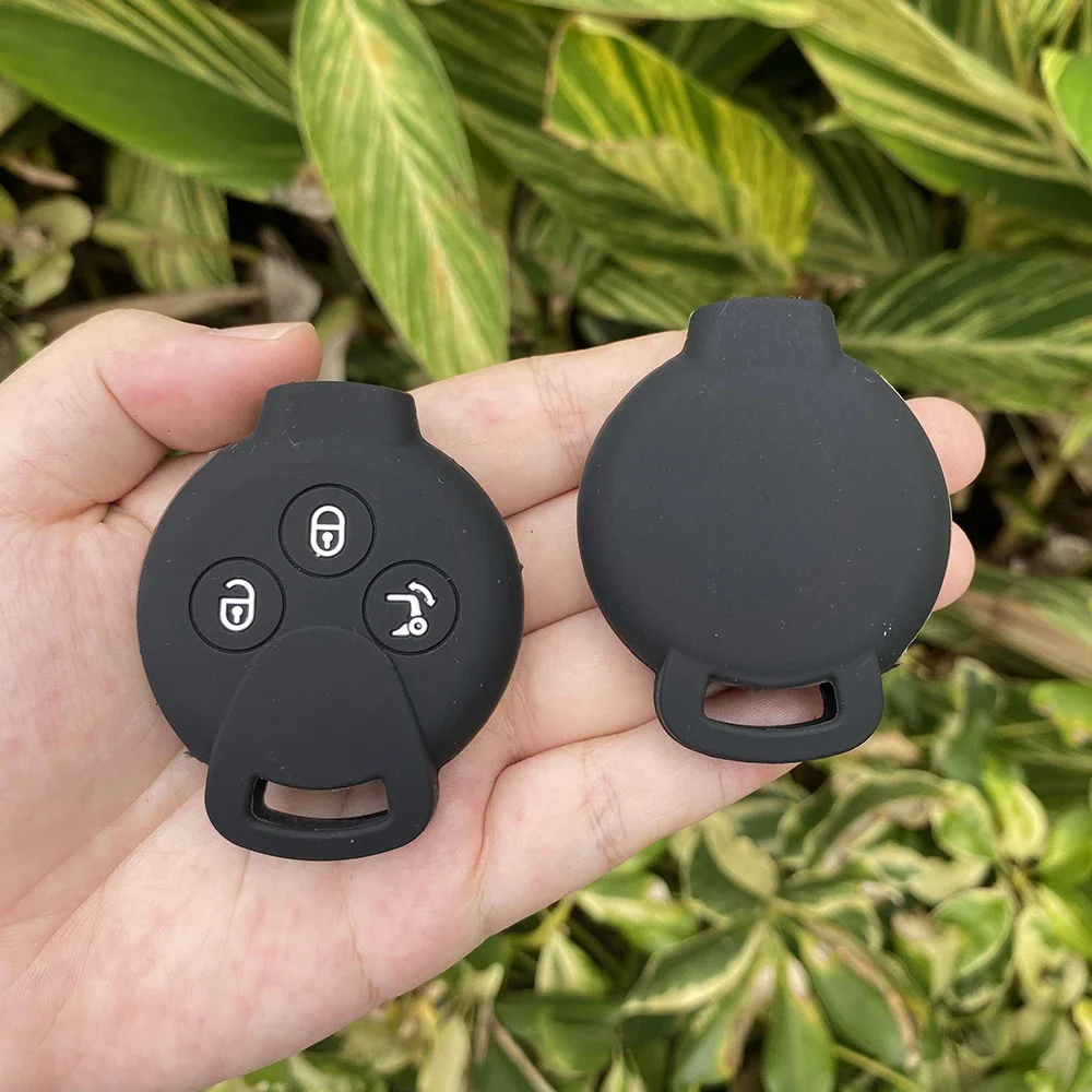 Silicone Car Key Case Rubber Cover Shell Protector for Mercedes Benz Smart Fortwo Crossblade K City Cabrio Keychain Accessories