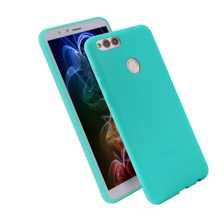 Candy Color Silicone Phone Case For Huawei Honor 7X 8X 8C 8A 8S 9 10 Lite Y5 Y6 Y7 Prime Y9 2018 Soft TPU Back Cover