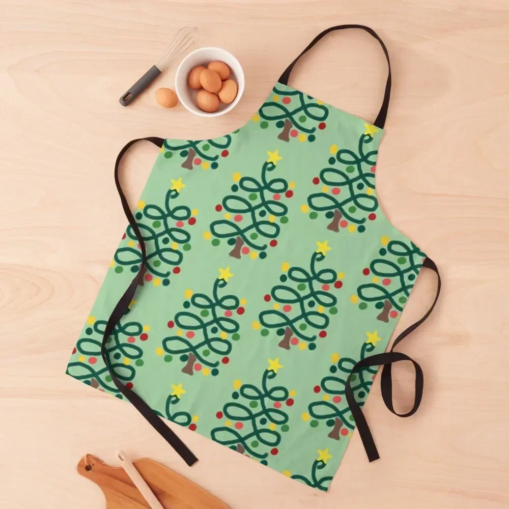 

Merry Tree Apron Kitchen Household Items Home and kitchen products barber uniform christmas Apron