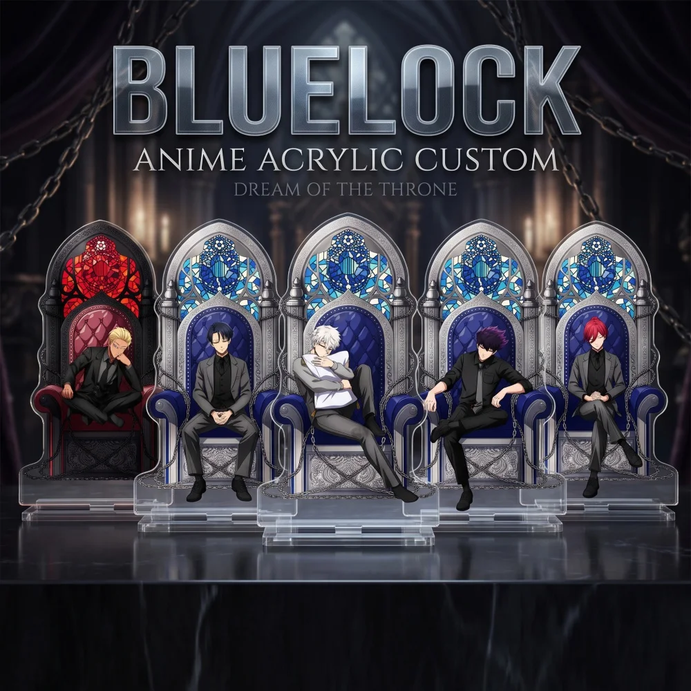 Blue Lock Acrylic Stand Keychain Isagi Bachira Nagi Rin Dreaming Throne Ver Character Merch Custom Pattern Available