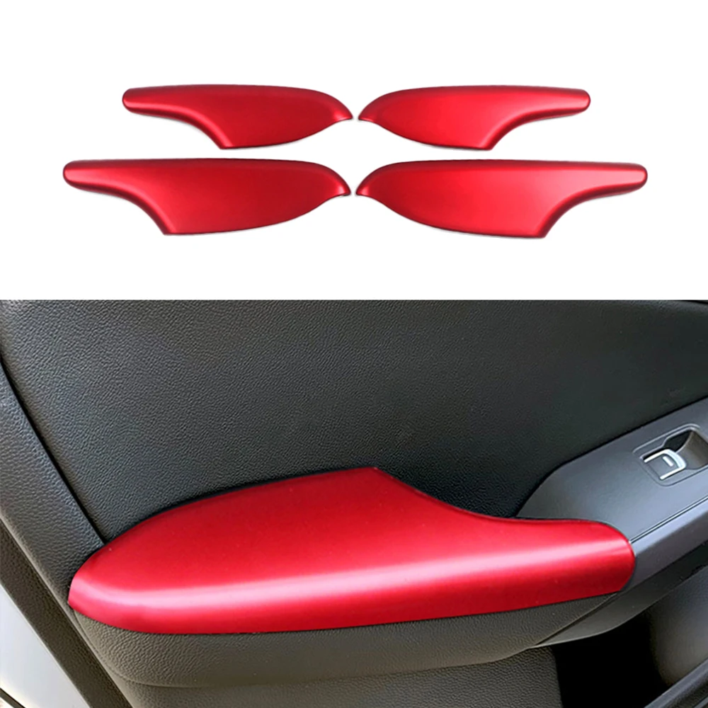 

Fit For Honda Civic 11th Gen 2021-2022 Door Armrest Panel Cover Trims ABS Carbon Fiber Black Red Door Armrest Panel Cover Trims