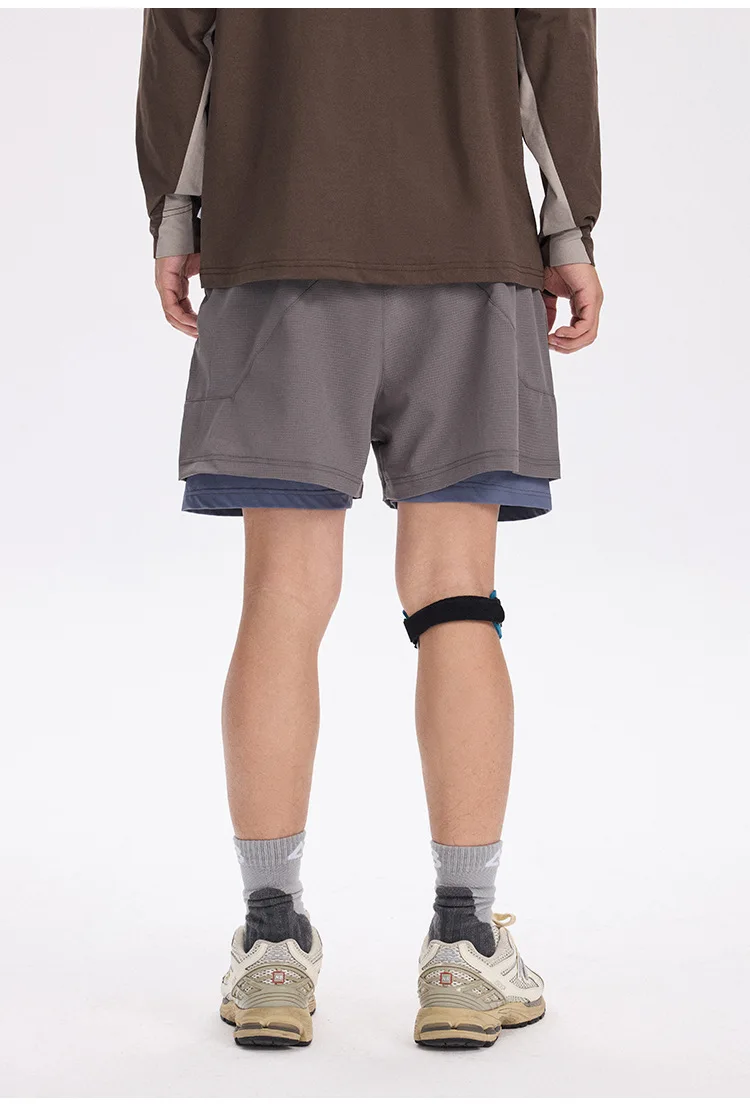 Unisex 2-in-1 Laufshorts Schnelltrocknend Fitness-Shorts Doppelschichtige Kompressions-Laufhose Sportliche Fitness-Jogging-Shorts – Detail 16