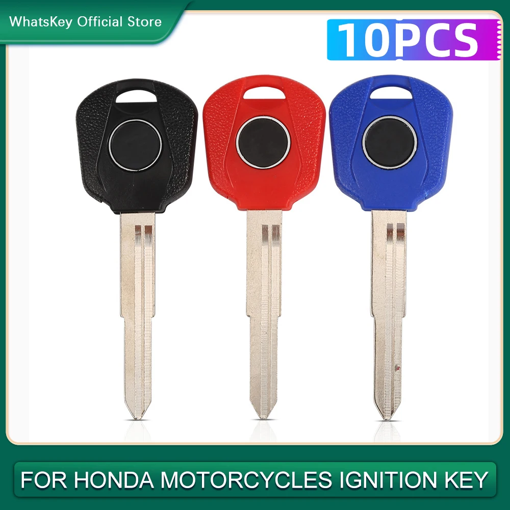 WhatsKey 10pcs Motorcycle key Uncut Blank embryo For Honda CBR1000RR CBR600RR CBR900 CB1300 CBR954 F4I F4 CBR250 VTR1000 No Chip