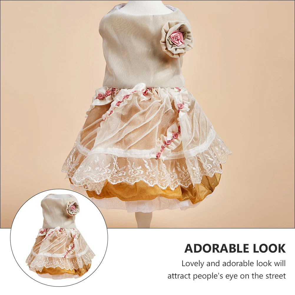 

Rose Dog Skirt 2024 Pet Clothes Puppy Formal Dress Comfortable Soft Adorable Dog Outfit Party Costume Skirt Pet Supplies