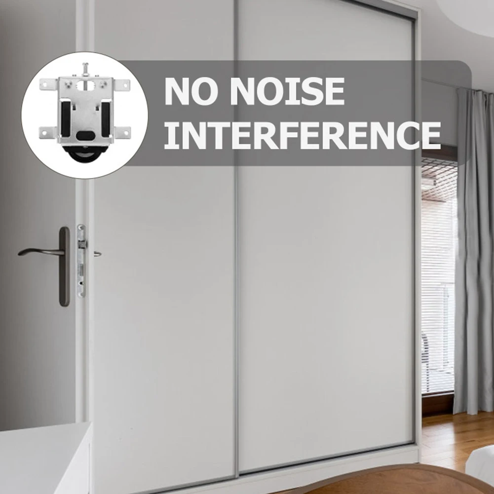 Replacement Roller Kit Cabinet Door Pulley Height Adjustable Rollers Iron Alloy Components Quiet Operation Design