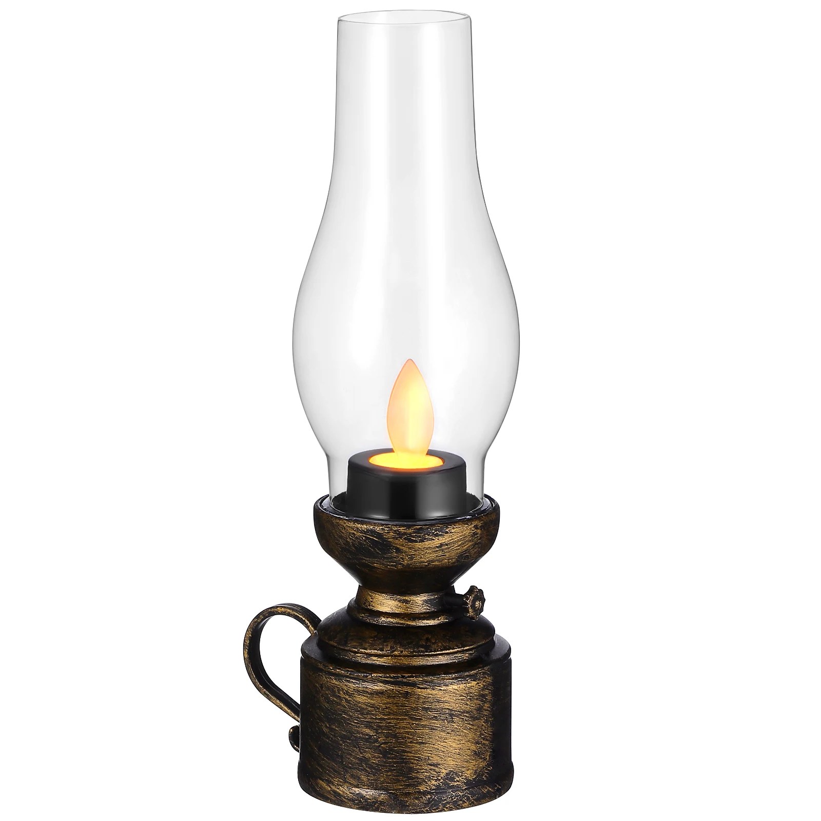  Light Electronic Kerosene Lamp Table Flameless Oil Electric Component Lamps for Indoor Use Lantern