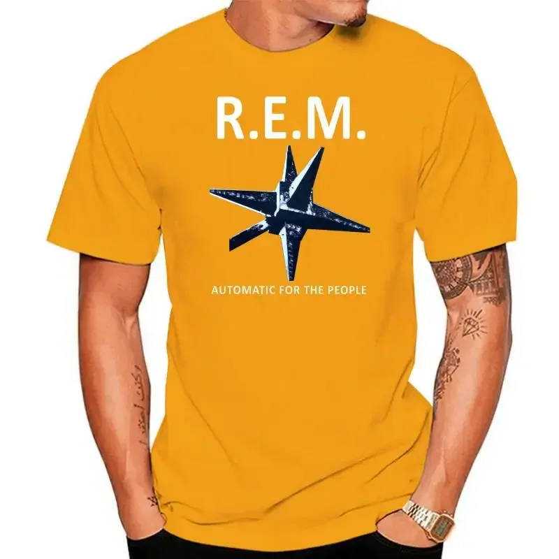 Fashion Classic Tee Shirt  R.E.M. Rem Automatic For The People 92 Alternative Rock U2 New Grey T-Shirt men clothing  harajuku