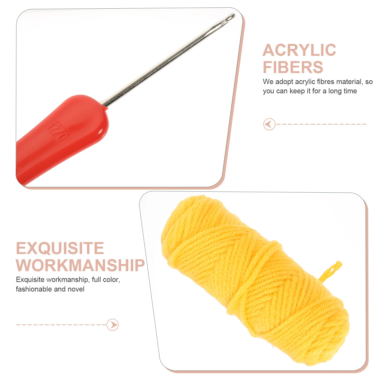 Kit materiale all'uncinetto Strumenti per filo di plastica Principianti Bambini Adulti Decorazioni artigianali Impara a maglia Set di uova di dinosauro Kit fai da te