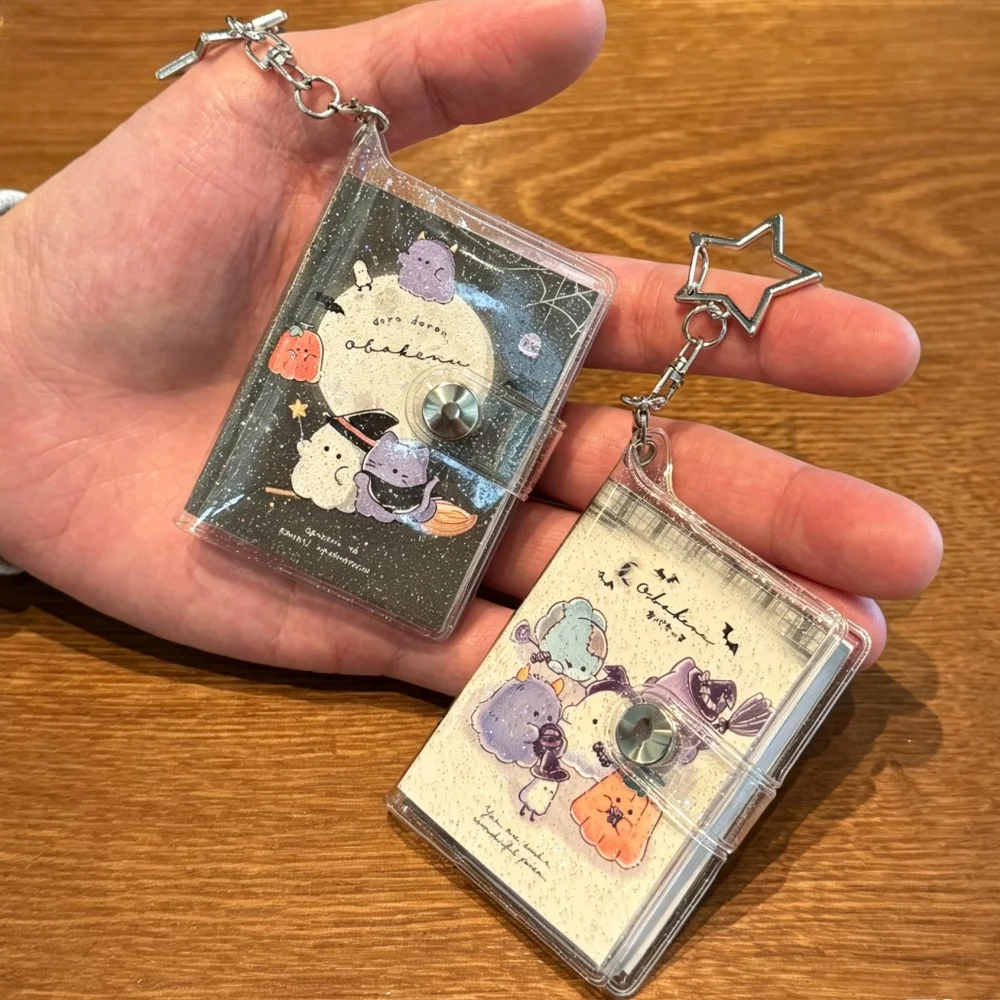 Creative Portable Mini Notebooks Cute Cat Bat Ghost Cover Memo Book with Star Ornament Notepad Convenient To Carry Office Supply