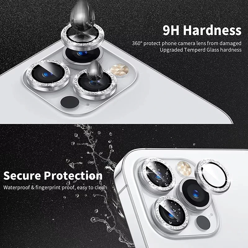 Camera Lens Protection Glass for iPhone 14 13 12 11 Pro Max Lens Metal Ring Protector On iPhone 12 13 Mini 14Plus 15 ProMax Film