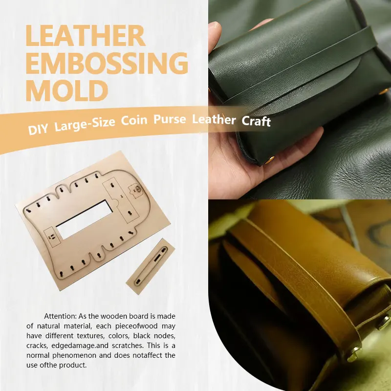 

Large Format Coin Purse Die Cutting Convenient Quick Durable Leather Craft Wallet Tooling