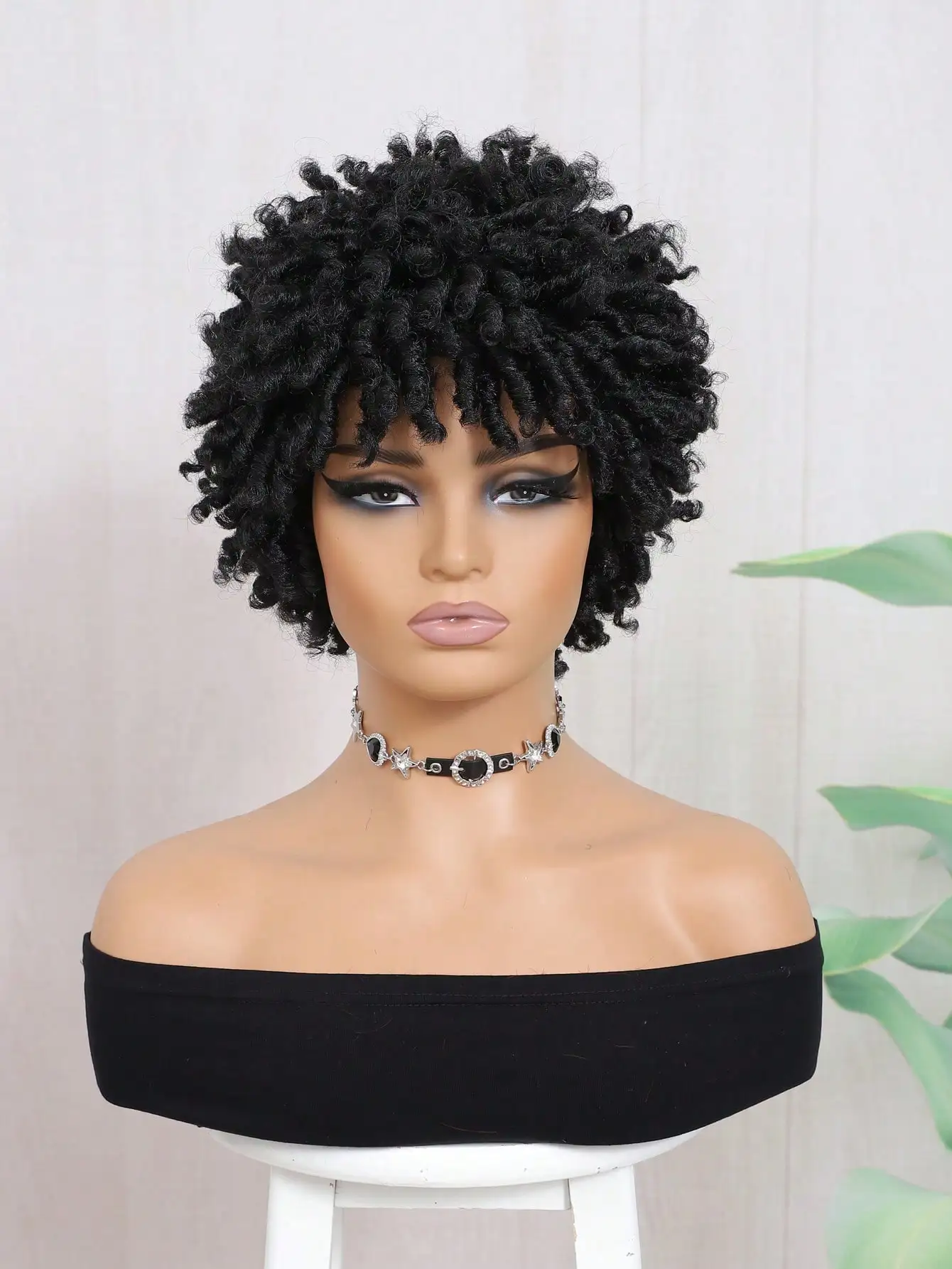 Short Dreadlock synthetic Wig For And Men Afro Faux Locs Dreads Wig Heat Resistant Short Braided Wigs For Women