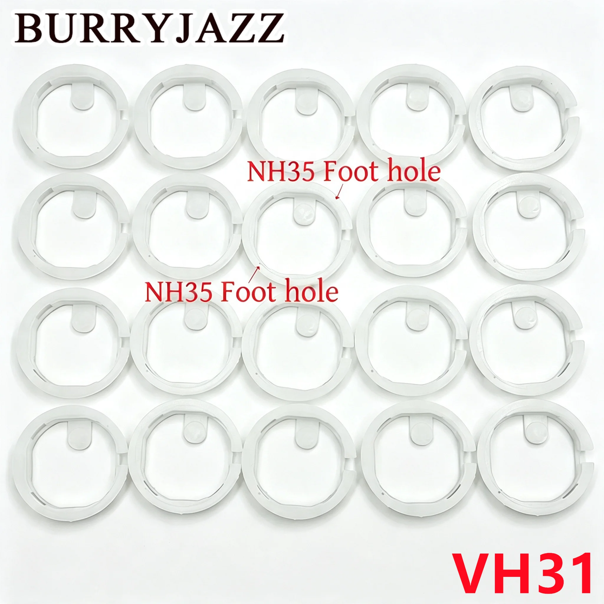 TMI VH31 Plastic Movement Spacer NH35 Foot Hole Inner Cushion Mount Ring Gasket Watch Mod Replacement Parts Fit VH31 Movement