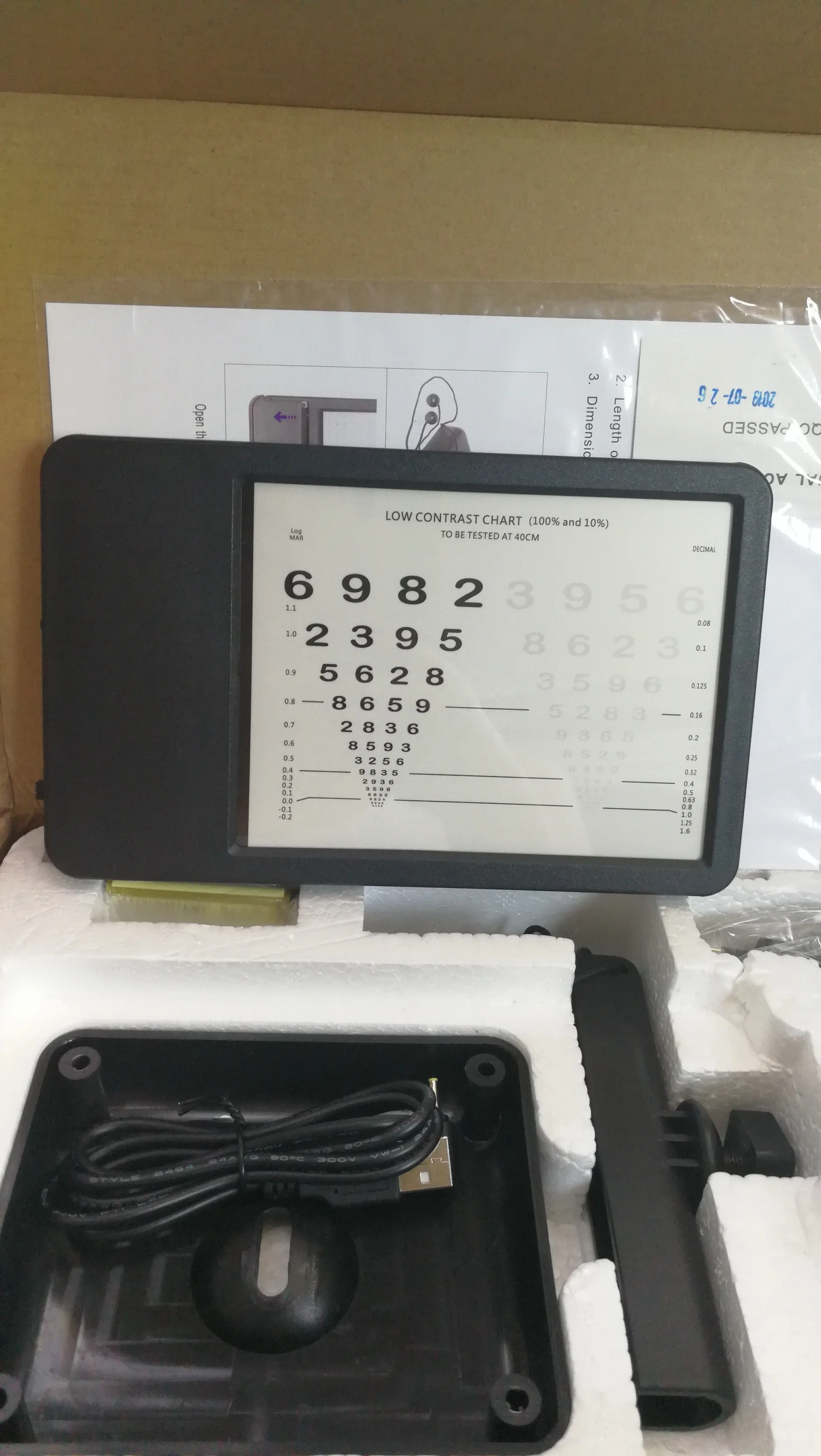 Optical Ophthalmic LED Backlight Amsler Grid Vision Chart