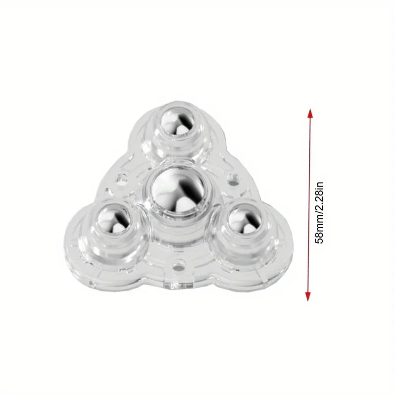 12pcs Self Adhesive Type Mute Ball Universal Wheel 3 Beads Furniture Casters Wheels Stainless Steel Wheel 360° Rotation