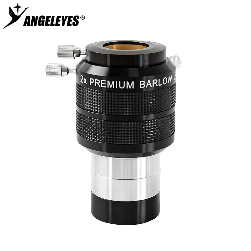 Angeleye 2 Inch 2X/3X/5X Apochromatic Magnifying Glass/Barlow Mirror 2 Groups 4 Slice Astronomical Telescope Accessories