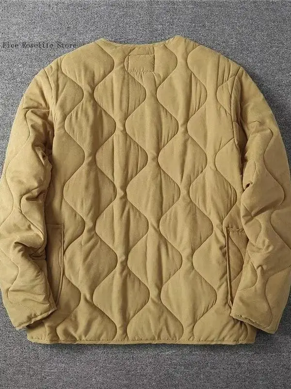 Autumn and Winter Simple and Loose Commuting Jacket with Cotton Clip Retro Coat Trendy and Casual Versatile Jacket for Men