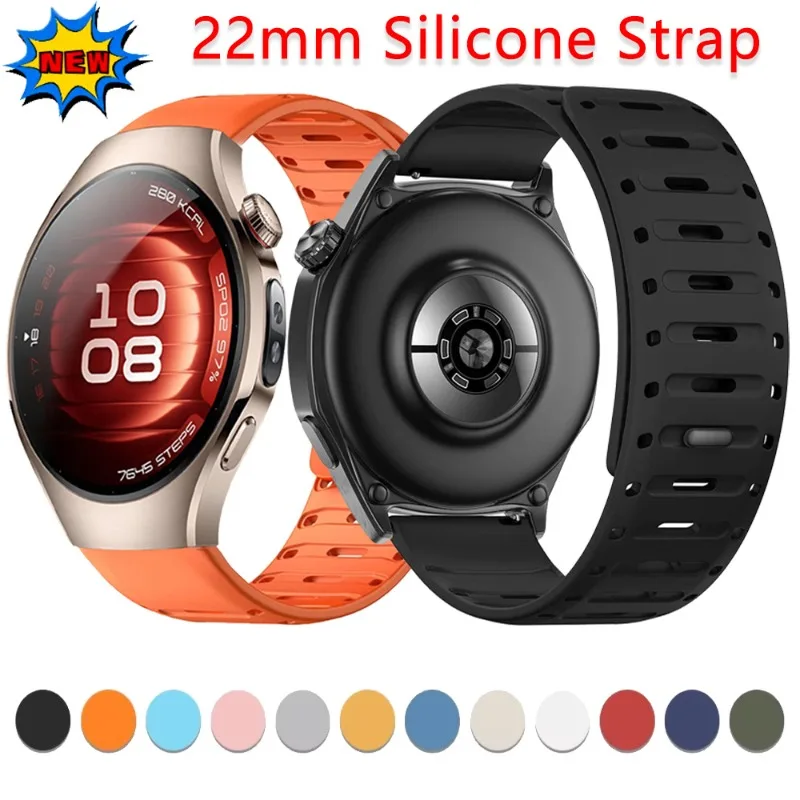 22 مللي متر سيليكون حزام لساعة هواوي 5/GT5-4-3-2 46 مللي متر سوار معصم مغناطيسي Amazfit Bip 5-6/التوازن 2 شاومي ساعة S4 3 2