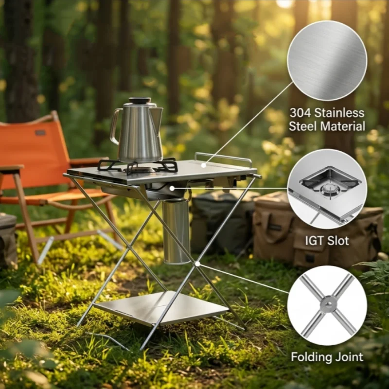 Tavolo Pieghevole in Acciaio I - Camping Cooking Table recensione e prezzo