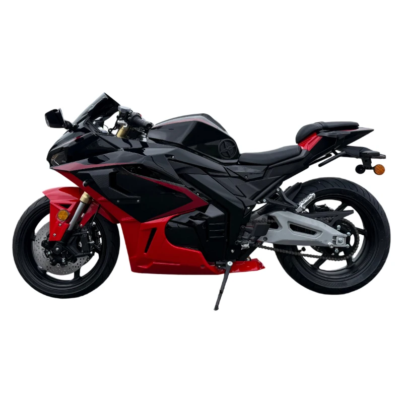 2 Wheel Adult Electric Racing Motorcycle 5000W Mid Drive Chain Motor 72V Long Mileage E-Bike
