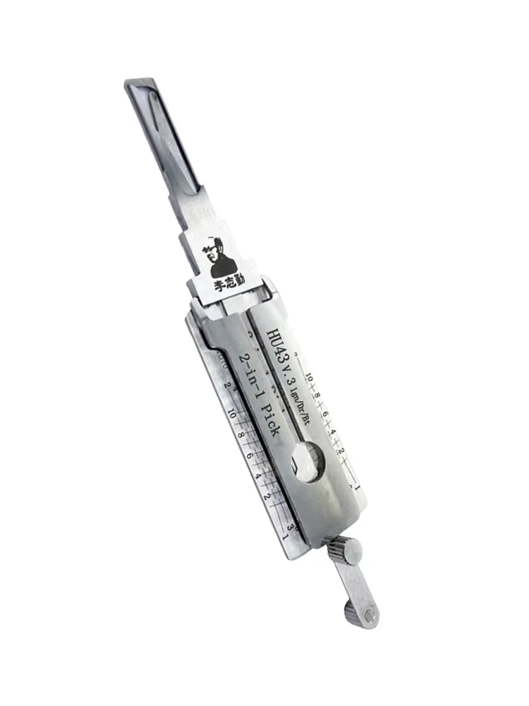 Original Lishi HU43 V.3 2-in-1 Schlossöffner und Decoder für Zündung und Autotüren für ältere Opel-Modelle, vertikal gefräst – Detail 6