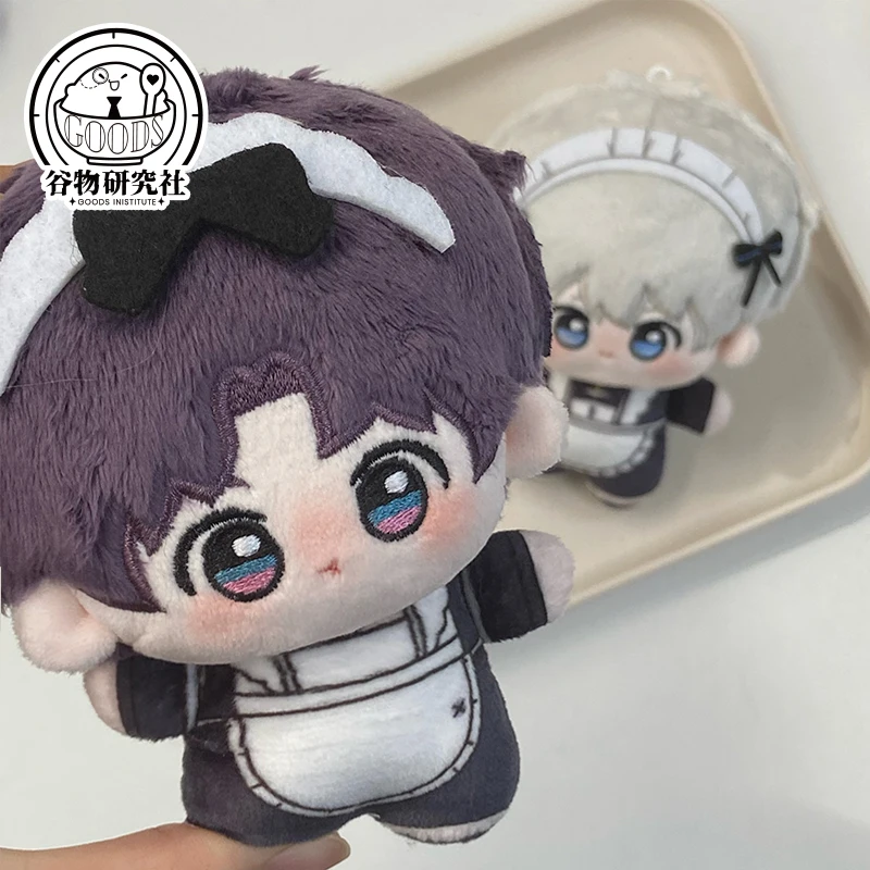10Cm Anime LoveและDeepspace Caleb Plushของเล่นชุดแม่บ้านผ้าฝ้ายนุ่มตุ๊กตาตุ๊กตากระเป๋าเป้สะพายหลังจี้พวงกุญแจเด็กของขวัญวันเกิด