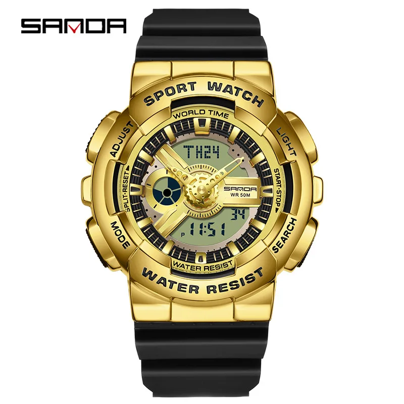 Sanda 3137 Watch  Magic Color Fashiondigital Wristwatch Unisex Top Luxury Cool Waterproof Sport Clock Часы Женские Ручные