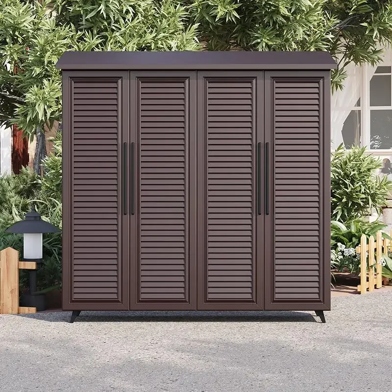 

Outdoor locker waterproof sunscreen aluminum alloy door sundries villa storage integrated storage cabinet courtyard tool cabinet