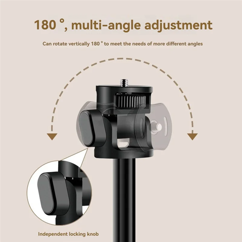 

CABE-Extendable Tripod Portable Adjustable Light Stand With 1/4 Screws Camera Phone Tripod For Traveling