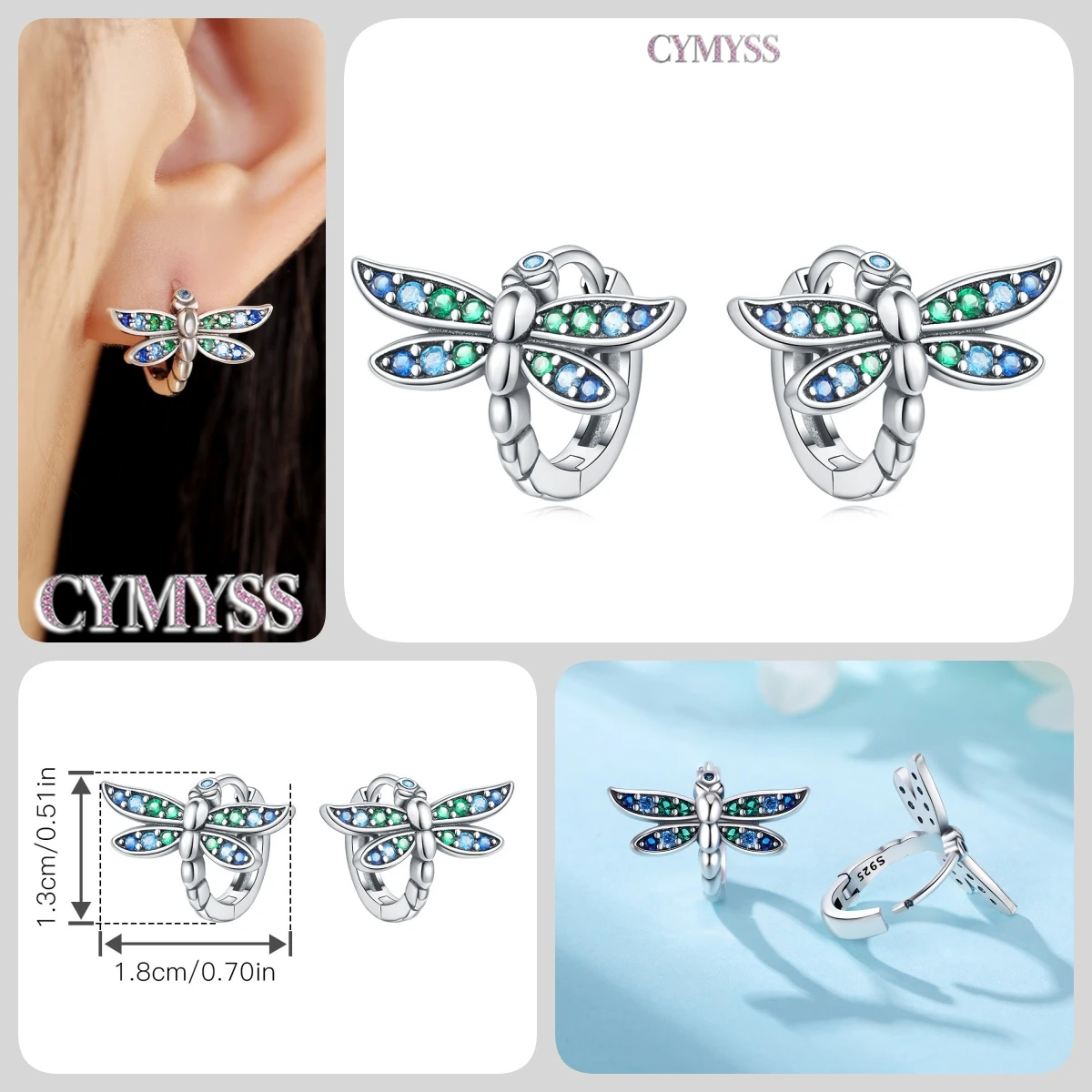 2026 NEU Original Einfache 925 Sterling Silber Niedliche Schlafende Katze Creolen für Damen Mode Feiner Schmuck Geburtstagsgeschenke – Detail 39