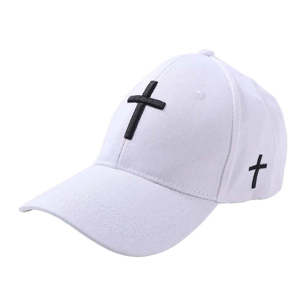 

Versatile Casual Cross Embroidered Hat Spring Sun-shading Cross Baseball Cap Sunscreen Cotton Duck Tongue Cap Sports