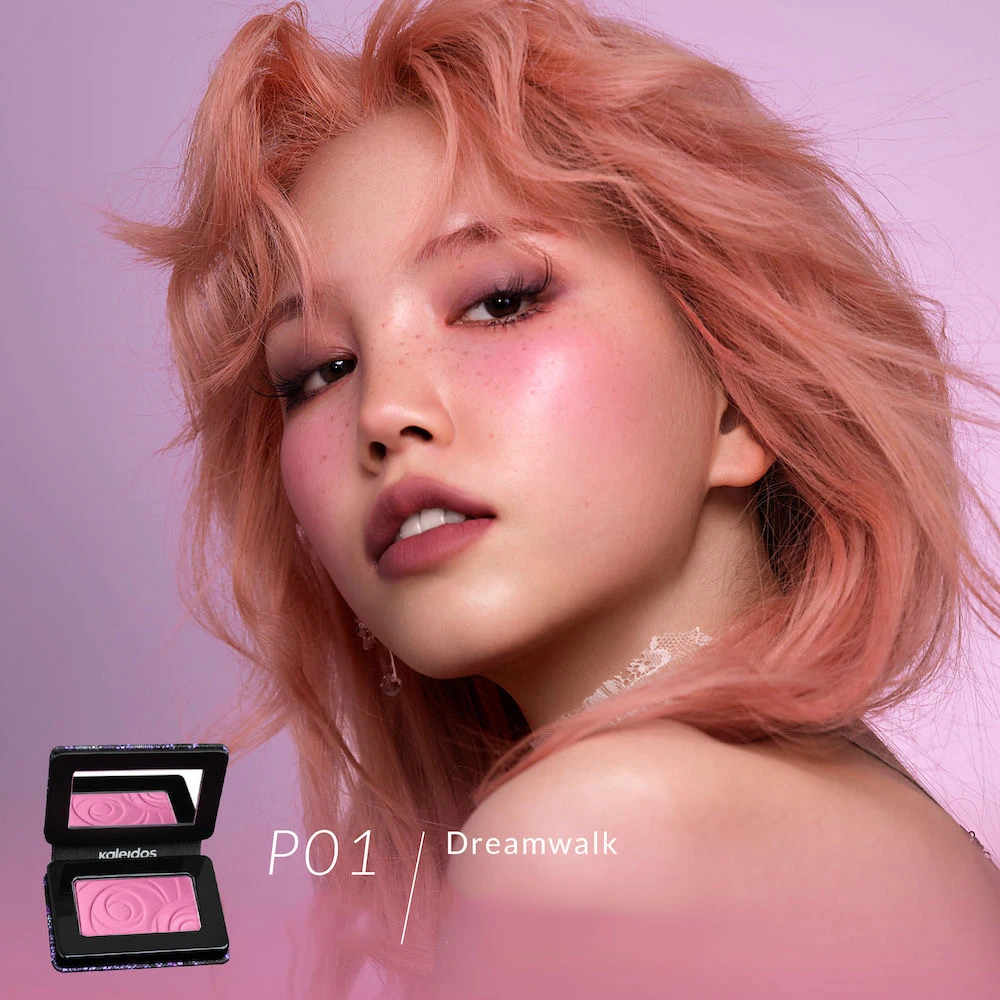 Kaleidos Blush Palette Trucco Finitura opaca impermeabile per fard viso guance su cosmetici coreani vegani Cruelty Free