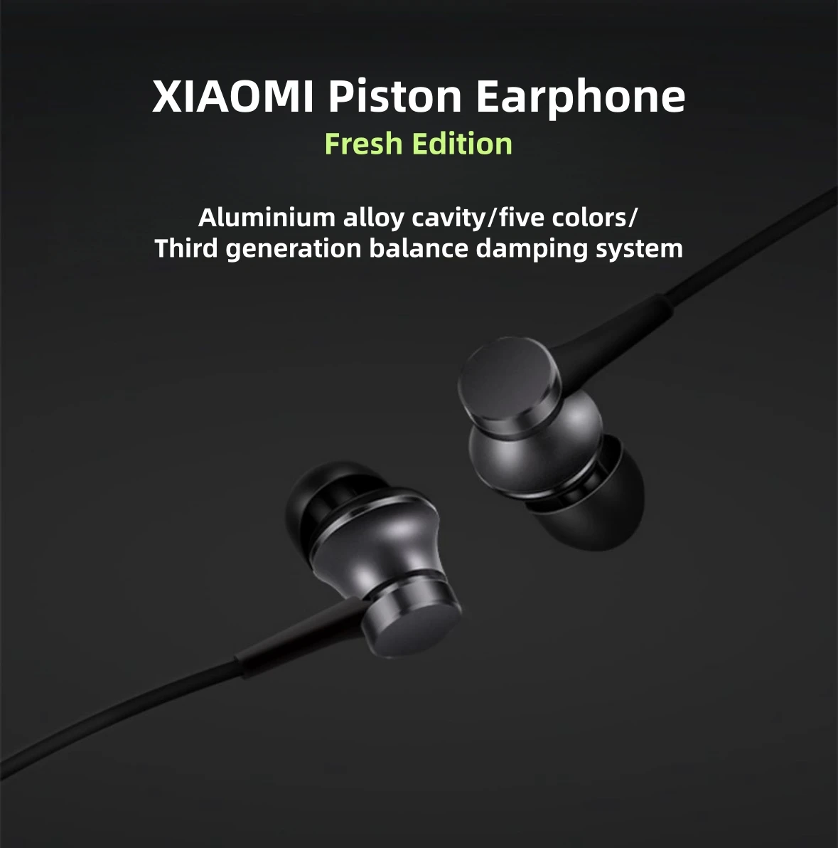 XIAOMI in-ear Sport Headphone with Mic Headset for Phone Xiaomi Samsung Huawei-Piston 3 Earphone Bass Wired 3.5MM