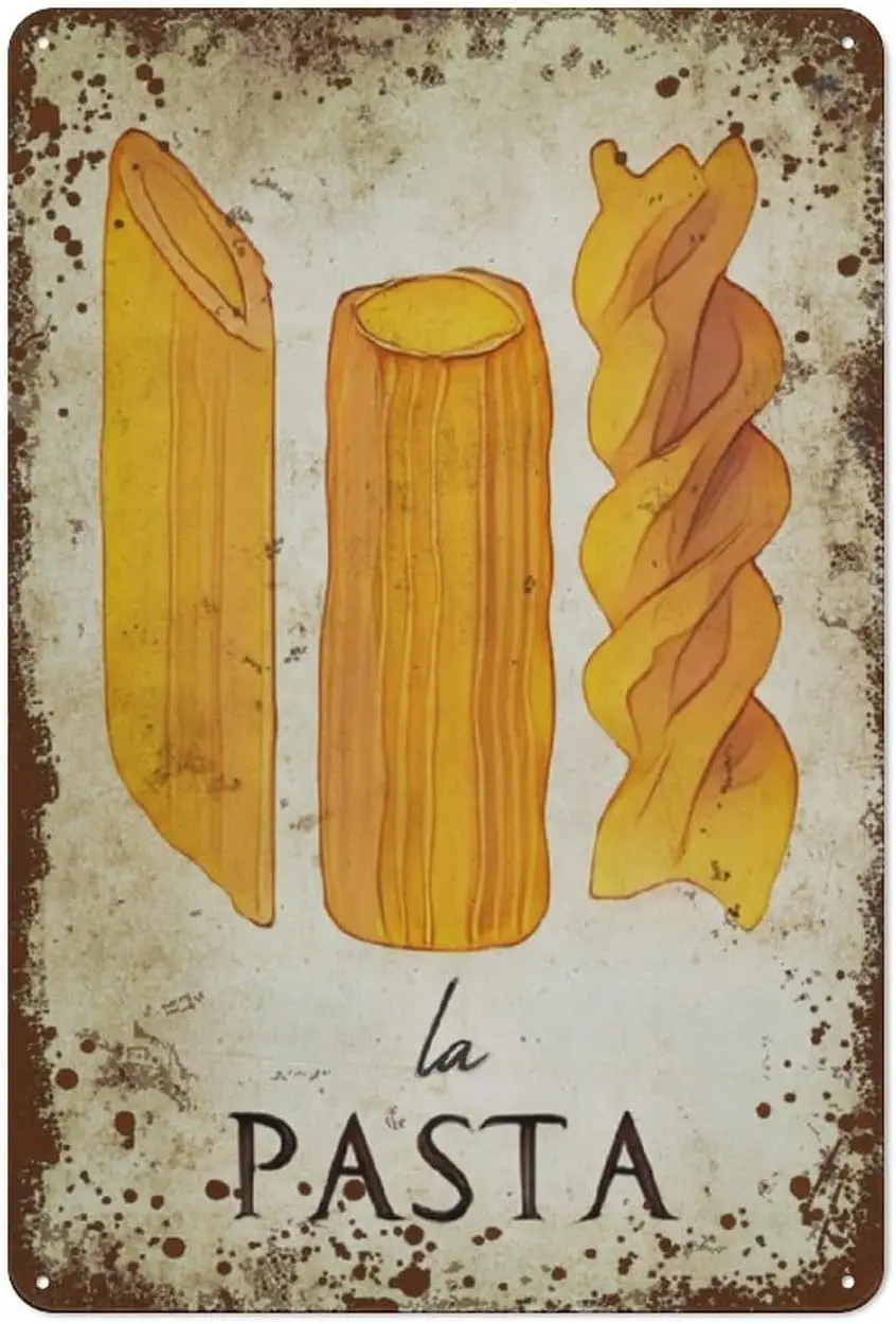 Pasta Wall Art, Vintage Food, Italian Pasta Art, Funny Italian Pasta Home Wall art decoration, Gift for Italian Pasta lover sign