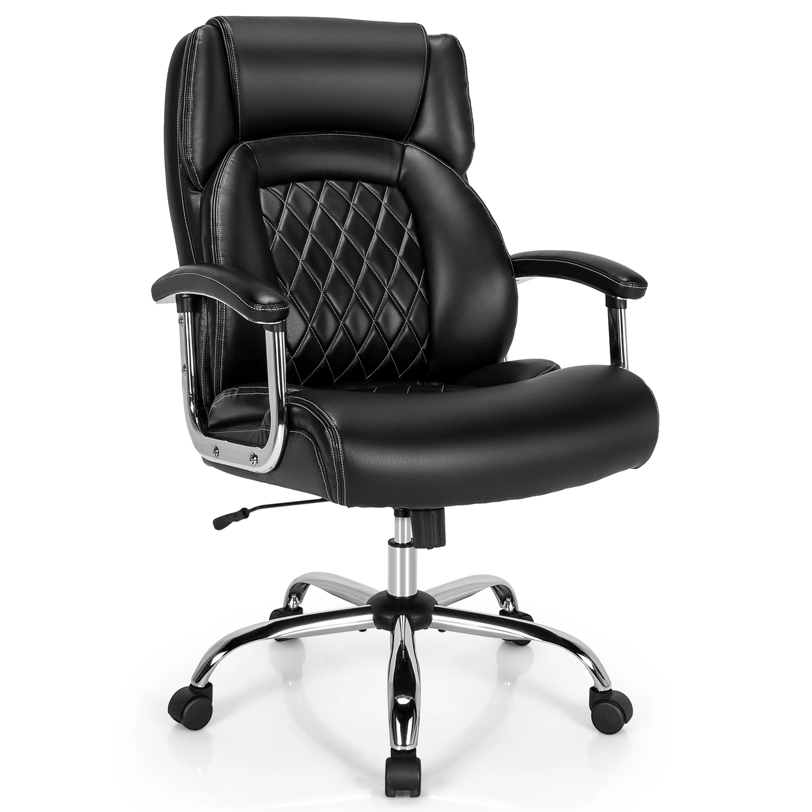 

500LBS High Back Big & Tall Office Chair Adjustable Leather Task Chair