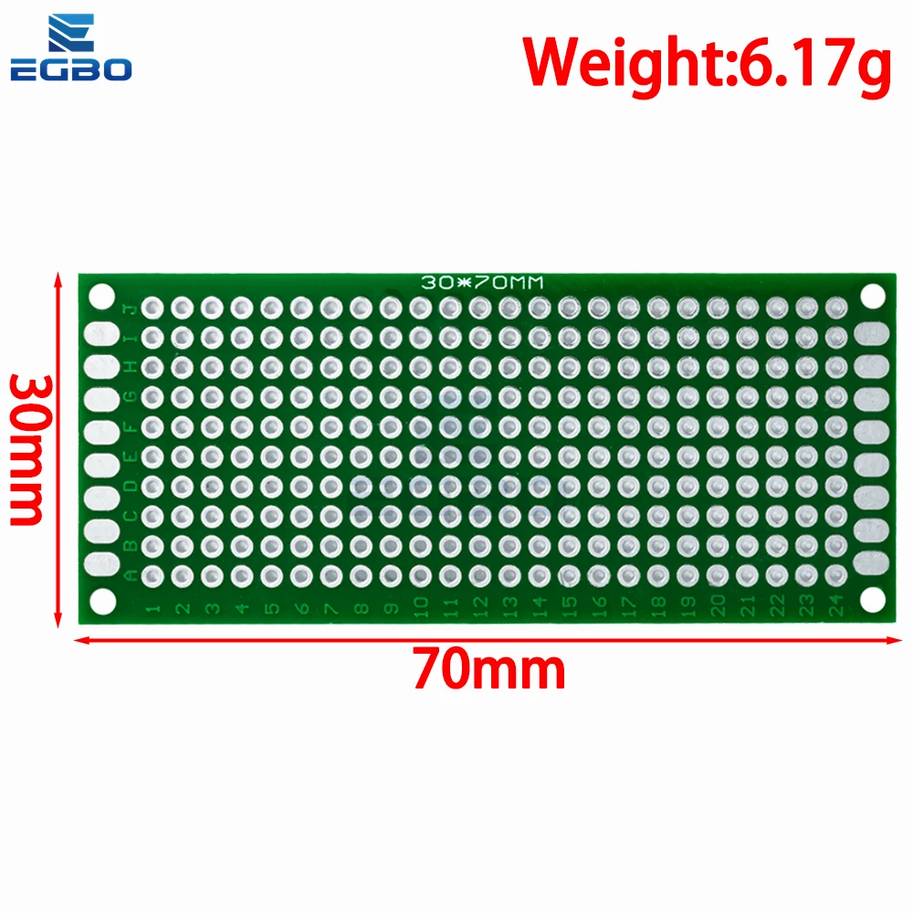 5x7 4x6 3x7 2x8 سنتيمتر FR-4 ضعف الجانب النموذج Diy العالمي الدوائر المطبوعة لوحة دارات مطبوعة Protoboard For5x7 4x6 3x7 2x8cm