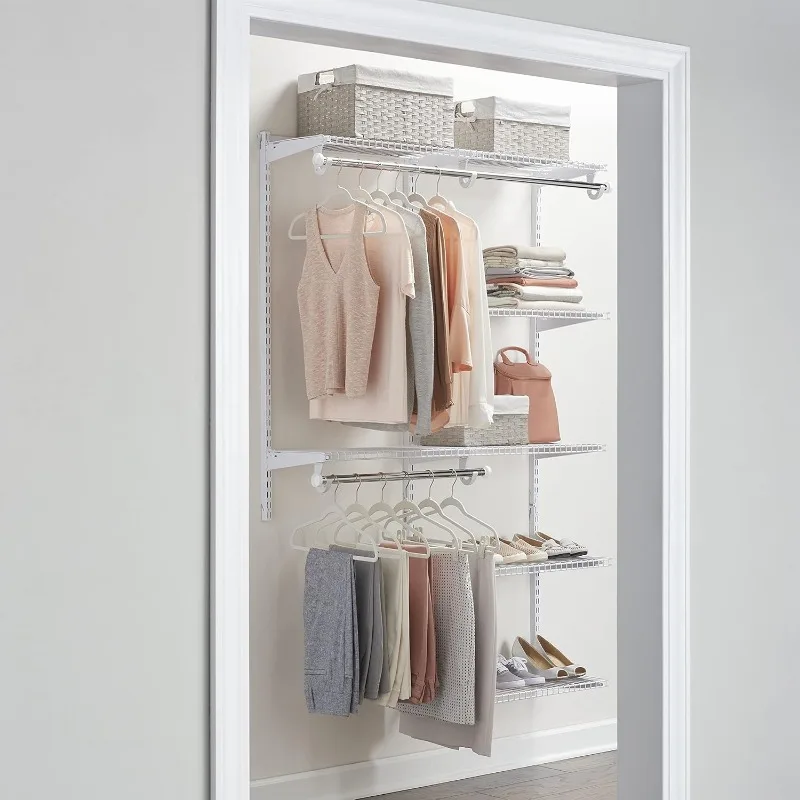 Configurations Custom Closet Deluxe Kit, White, 4-8 Foot, FG3H8900WHT