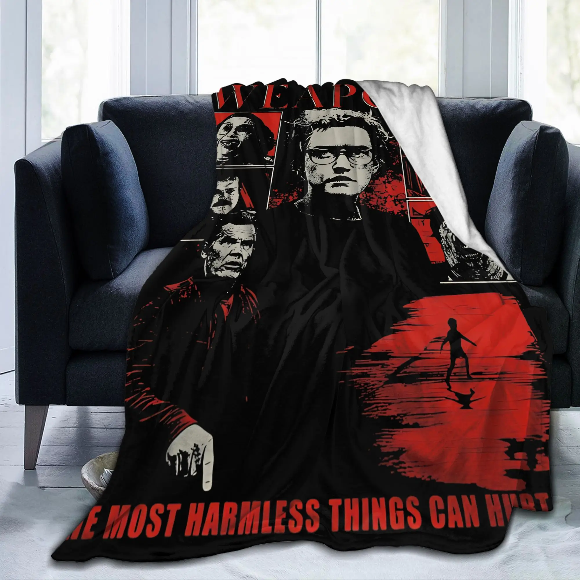 W-Weapons Horror Movie 2025 Blanket  Flannel Funny Soft Throw Blankets for Home Spring/Autumn Car