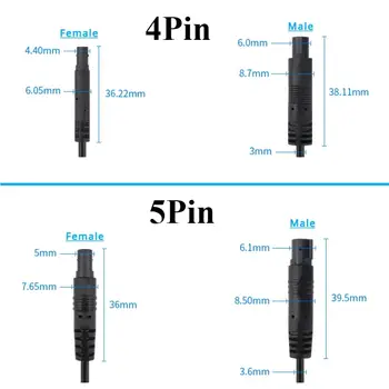 4pinový/5pinový/6pinový/8pinový prodlužovací kabel pro auto DVR kameru 1m/2m/3m samec-samice pro kabel couvací kamery do auta 8 nejlepší prodej Kabel pro zadní kameru, 8 pinů - №1