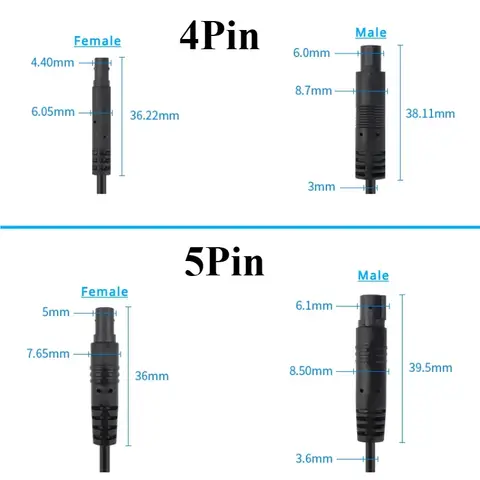 4Pin/5Pin/6Pin/8Pin Car DVR Camera Extension Cable 1M/2M/3M Male To Female Connector Cord For Dash Cam Reverse Camera Cable 8 best sales wire rear camera 8 pin - №1
