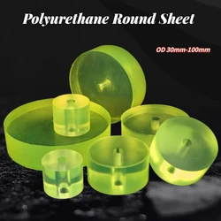 1/4pcs PU Polyurethane Round Sheet Outer Diameter 30mm-100mm Elastic Rubber Punching Pad Absorbing Abrasion Shock Round Sheet