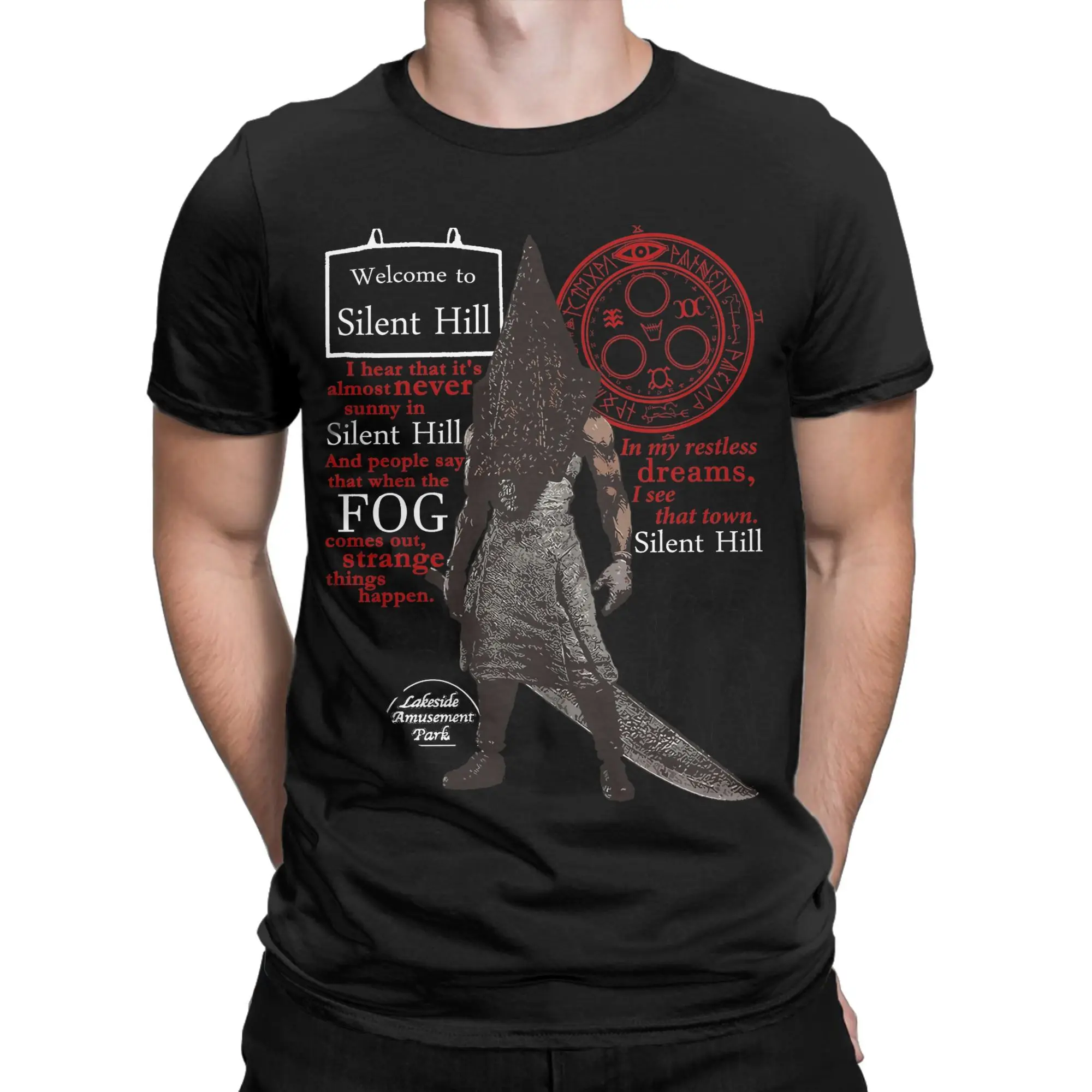 Silent hill 2 jogo camiseta masculina louco puro algodão t em torno do pescoço manga curta t camisa nova chegada roupas