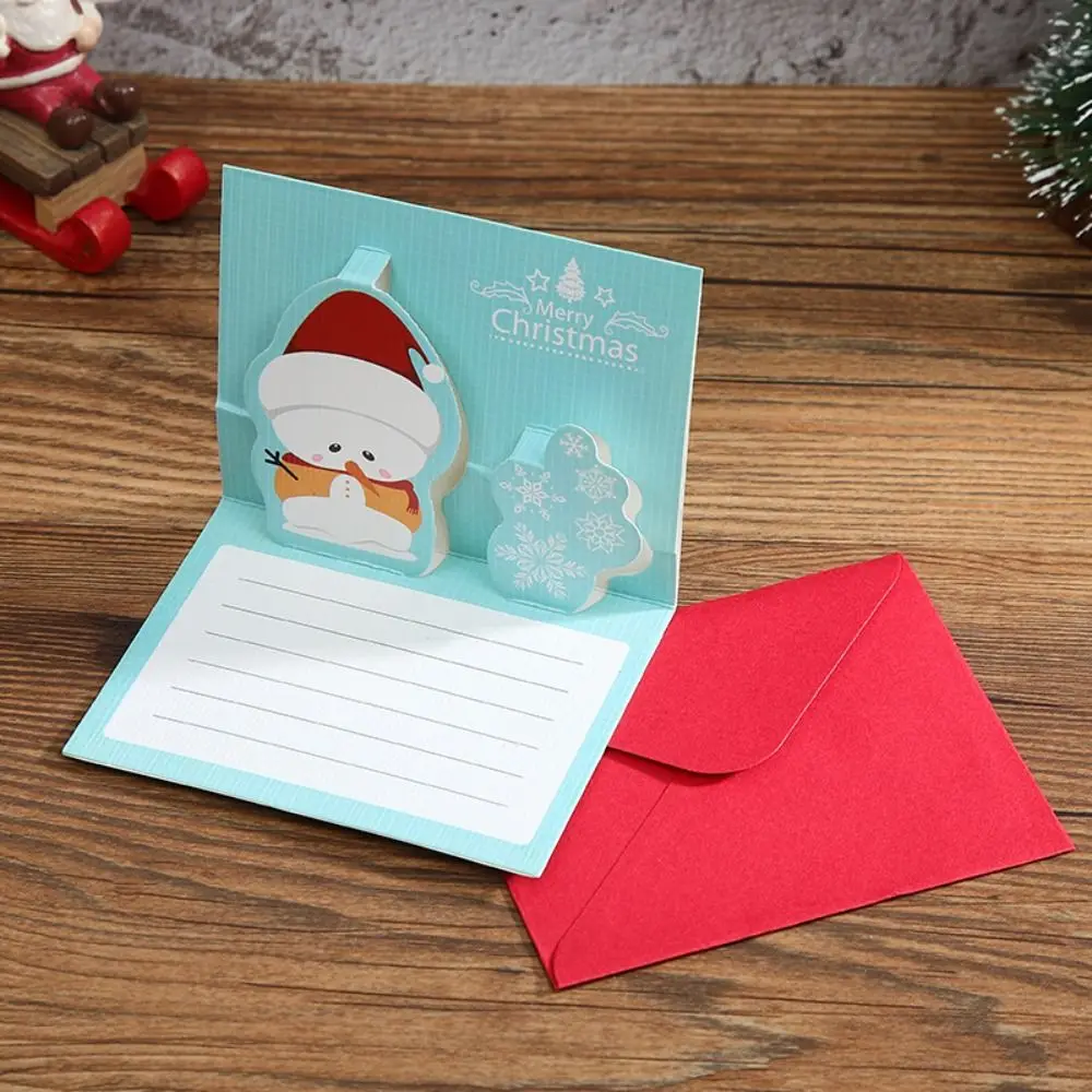 

Christmas Tree Merry Christmas 3D Cards Thank You Handwriting Christmas Pop-Up Cards Invitation Blessing New Year Greeting Cards