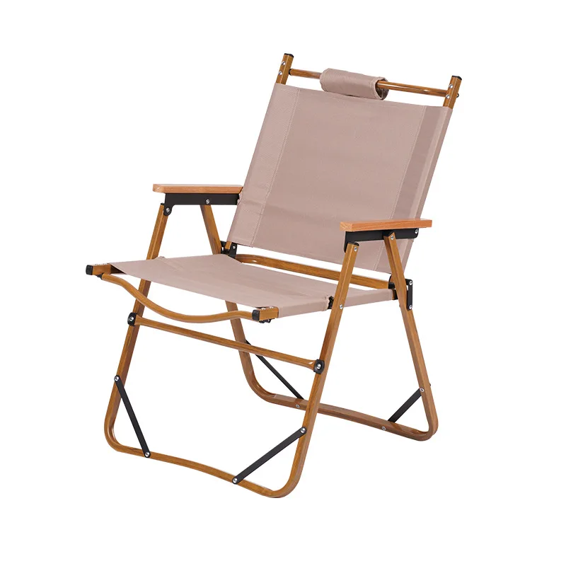 

Складной стул из алюминиевого сплава с элементами из массива дерева, уличная мебель для пикника, кемпинга, отдыха и использования на балконе